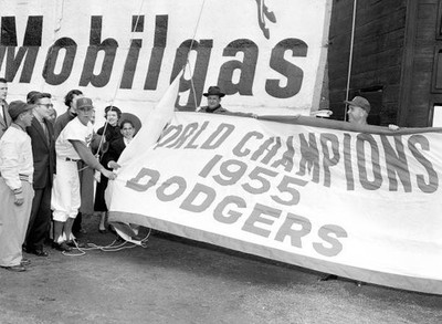 In Brooklyn Everbody is a Flag-Waver In Ebbets Field Dodger captai .. Old Photo