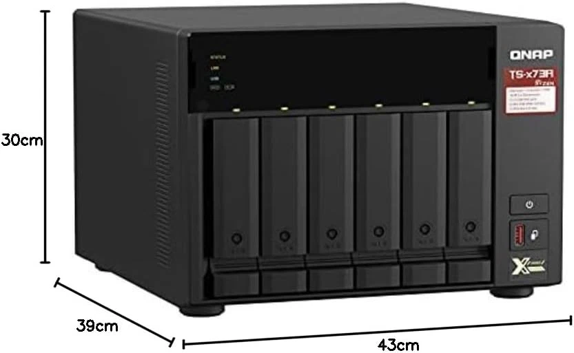 QNAP TS-673A-8G 6 Bay Desktop NAS Enclosure - 8GB RAM, AMD Ryzen Quad-core 2.2 G - Image 3 of 4