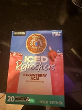 Donut Shop Iced Refreshers Strawberry Açaí K-Cup Pods Keurig 20 Count