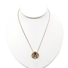 LeVian Sterling Vermeil Smoky Quartz Slider Pendant 17in Cable Necklace #S5579-1 — photo 1