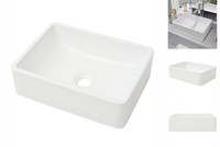 Waschbecken Badezimmer Aufsatzwaschbecken Keramik Weiß 41X30X12 Cm