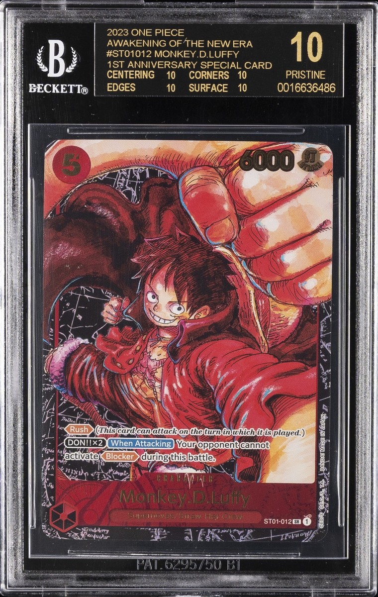 2023 ONE PIECE #ST01012 MONKEY.D.LUFFY BGS 10 BLACK LABEL | eBay
