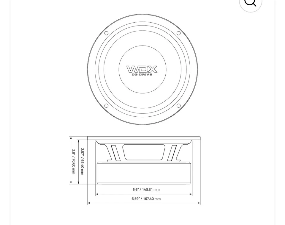 Db drive WDX8MB6 6in Mid-Bass LoudSpeaker (400Watts) 8 Ohm Voice Coil Pro Audio - Image 4 of 4