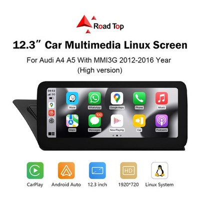 12.3   For Audi A4 A5 MMI 3G 2009-2015 Autoradio Android Carplay Mulitmedia Navi