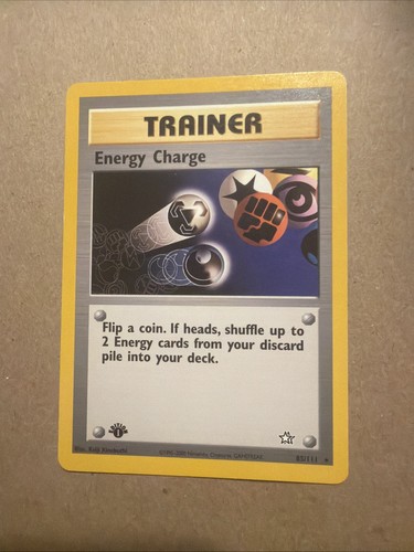 Energy Charge 85/111 NEO GENESIS RARE TRAINER CARD SHADOWLESS 1st Ed 0086