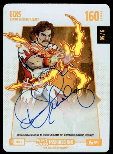 Bo Jackson Battle Arena Dennis Eckersley Ecks Fire /50 Auto Autograph Signed