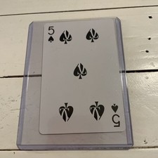 Cartier Playing Card Luxury Collectible w/ Protective Sleeve Jack Queen and 5