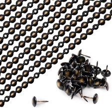Antrader Upholstery Tacks Strips 10Pcs 1Meters 11mm/0.43inch, Bronze 