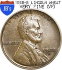 1928-S Lincoln Wheat Cent Penny 1c - VERY FINE (VF)