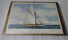 PermanentlyFramed/Wood/Yacht 'Puritan'/1Side only/Antique Currier + Ives