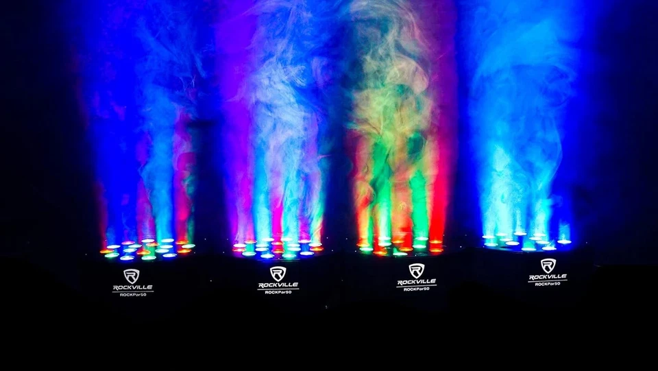 Rockville RockPAR50 18W LED RGB Par Can Wash Light, DMX Control, Black - Image 3 of 4