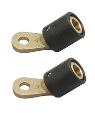 2 Pk Inweld Tweco Style TE-2AF Cable Lug 45 Deg Angle Female Terminal Connector