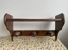 Ancien Porte Manteau Patère Étagère Bois Rustique Campagne Chalet Montagne Deco