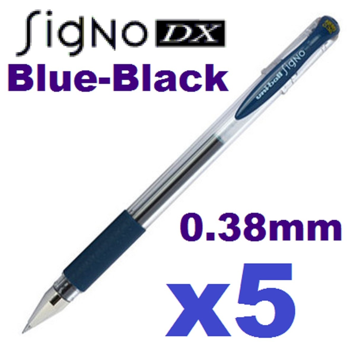 筆記具 DEGI PEN 5.0 5x SIGNO DX Blue Black Pens 0.38mm Uniball Japan UM-151 Mitsubishi