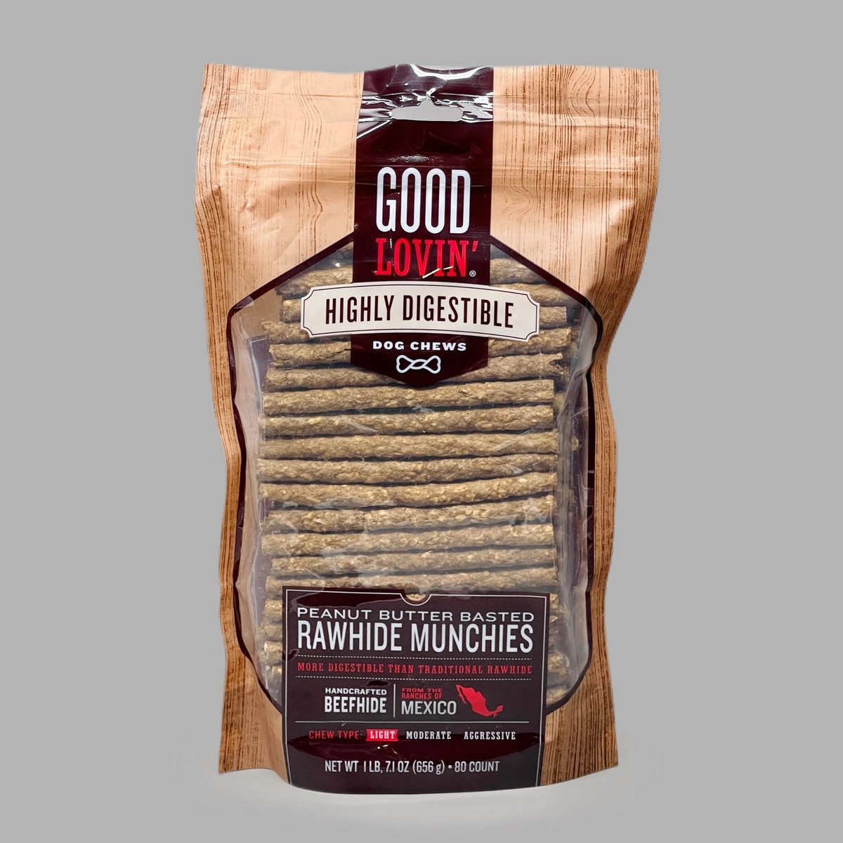 GOOD LOVIN' Highly Digestible Dog Chews LB, 80 Count Peanut