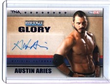 TNA Austin Aries 2013 Impact Wrestling GLORY BLUE Autograph Card SN 2 of 10