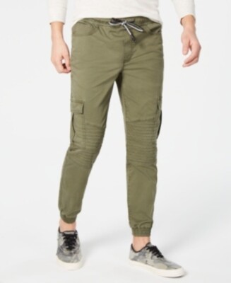 AMERICAN RAG Men's Fused Cargo Jogger Pants Green Size Large