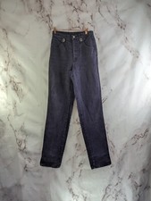Vintage Western Jeans Womens 26 X 35 Purple High Rise Denim Roper Concho Tall