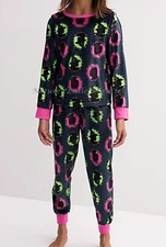 Wicked Pajamas Girls Size 4 5 6 7 8 10 Shirt Pants Set Glinda Elphaba Pink Green