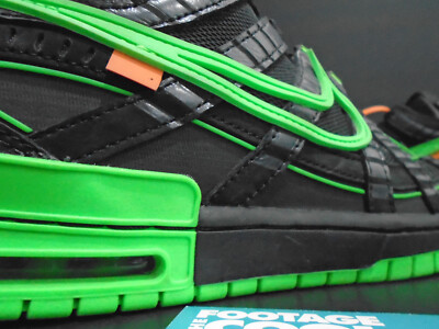 NIKE SB AIR RUBBER DUNK / OW OFF-WHITE BLACK GREEN STRIKE WHITE