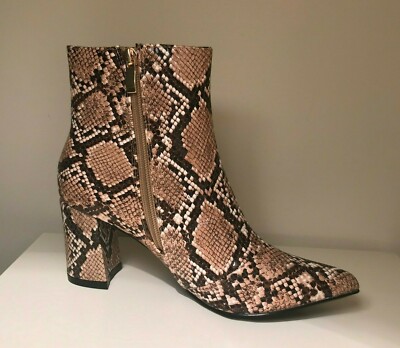 Animal Print Botines Serpiente Zara Botines Mujer Piel Estampado