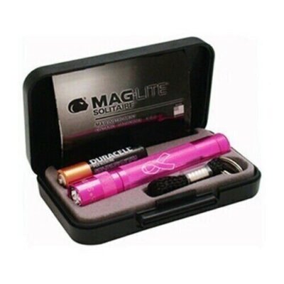Maglite Solitaire Mini Incandescent Flashlight AAA Presentation Box Pink K3AMW2