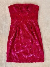 NWOT BCBG MAX AZRIA Convertible Sequin Strapless Dress Size 2 Azalea Pink Party