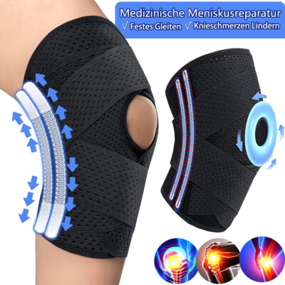 Orthopädische Kniebandage Stabilisatoren Patella Meniskus Kniestütze Arthritis @