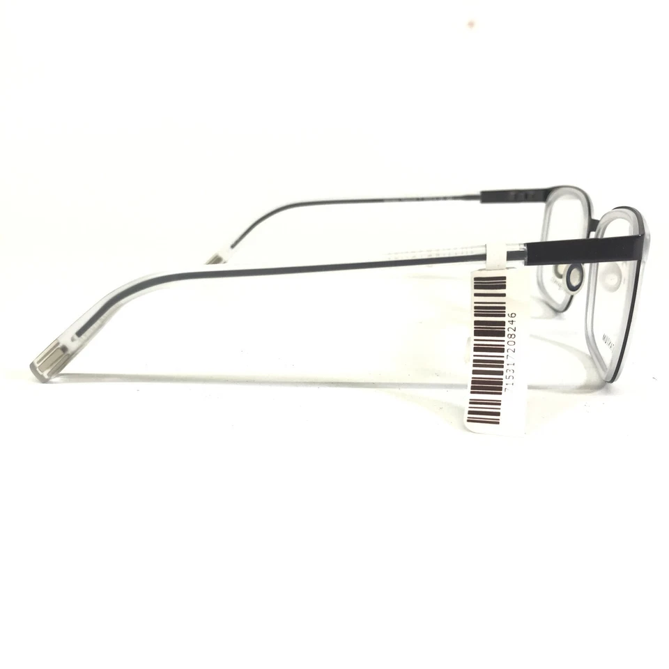 Jhane Barnes Eyeglasses Frames Nonzero GM Gray Clear Square Full Rim 53-18-135 - Image 3 of 4