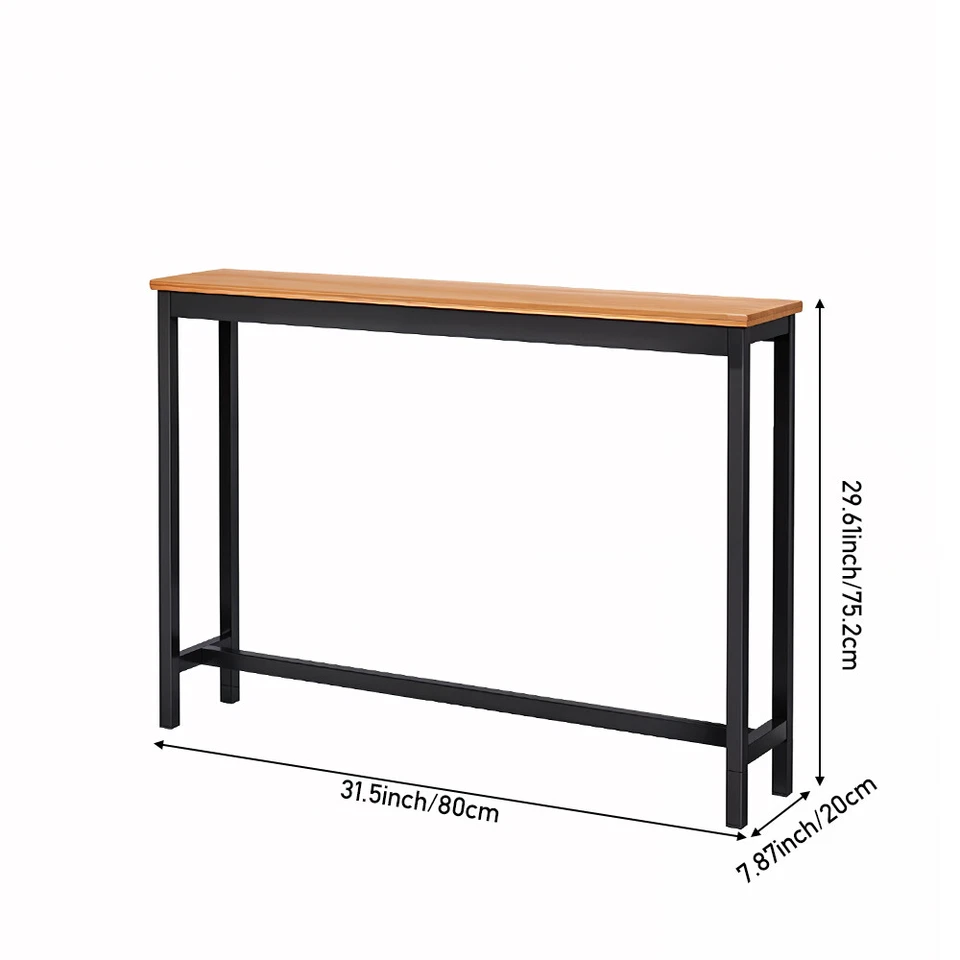 Long Console Table Sofa Table Narrow Hallway Table Entryway Table Display Shelf - Image 2 of 4