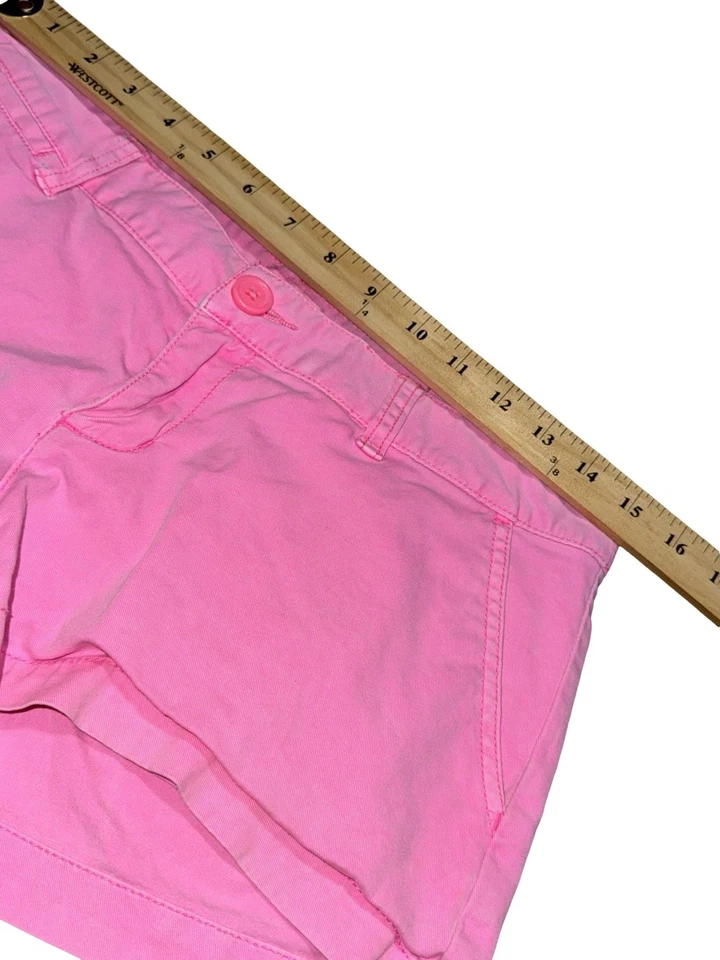 Mossimo Supply Co Shorts Women's Size 7 (30) Hot Pink Mini Roll Cuff Low Rise - Image 3 of 4