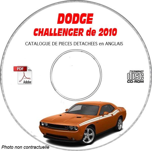 Catalogue Pieces CDROM DODGE Challenger 10 en anglais pour la restauration automobile