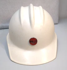 Vintage E.D. Bullard Hard Boiled White Hard Hat w/ Insert & RCA Logo