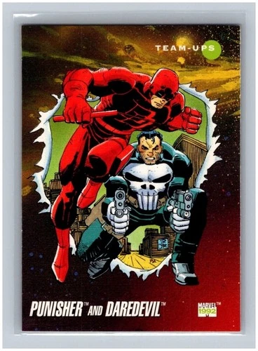 1992 Marvel Universe III #92 Punisher & Daredevil Team-Ups Impel Trading Card