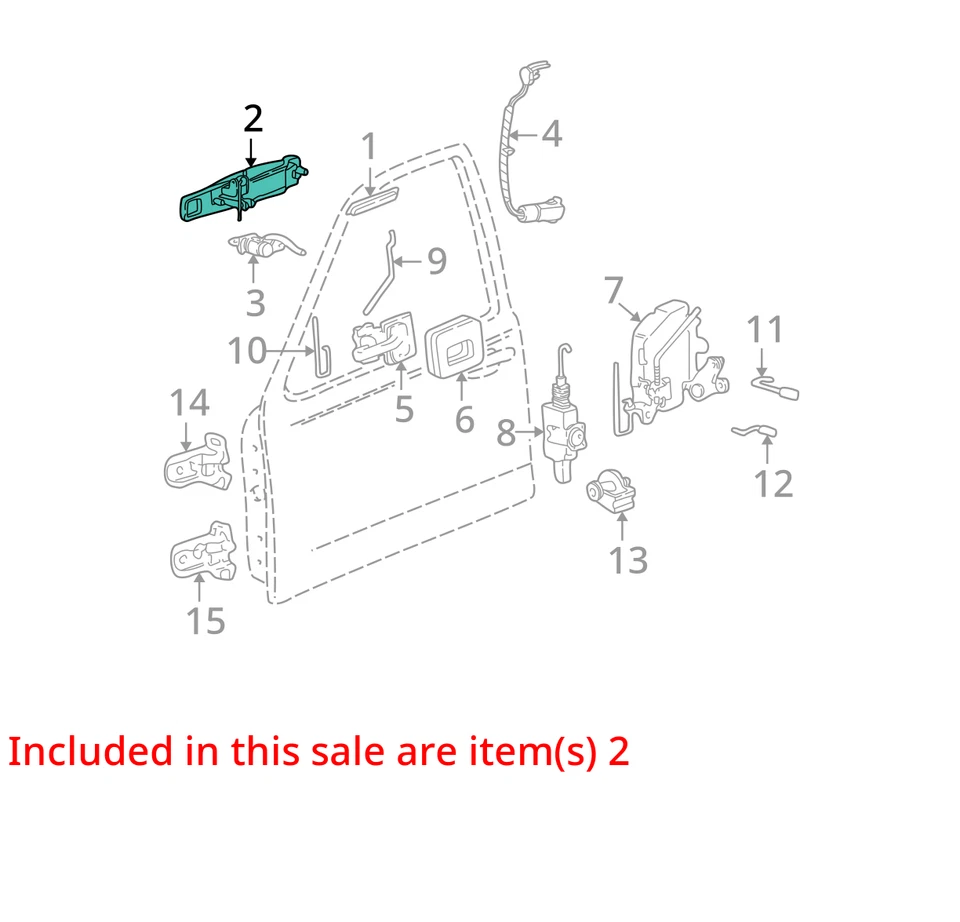 SE ADAPTA A MANIJA DE COCHE URBANO LINCOLN 2003-2011 PUERTA ASM EXTERIOR 6W1Z5422404AB - NUEVO OEM Foto 2 de 3