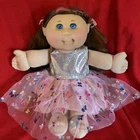 Cabbage Patch Kids doll girl Jakks cornsilk brown hair blue eyes