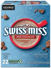 Swiss Miss Milk Chocolate Hot Cocoa, Keurig Single-Serve K-Cup Pods, 22 Count