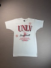 VTG 1990 UNLV Runnin Rebels Shirt Sz M NCAA Champions Basketball USA Dead Stock