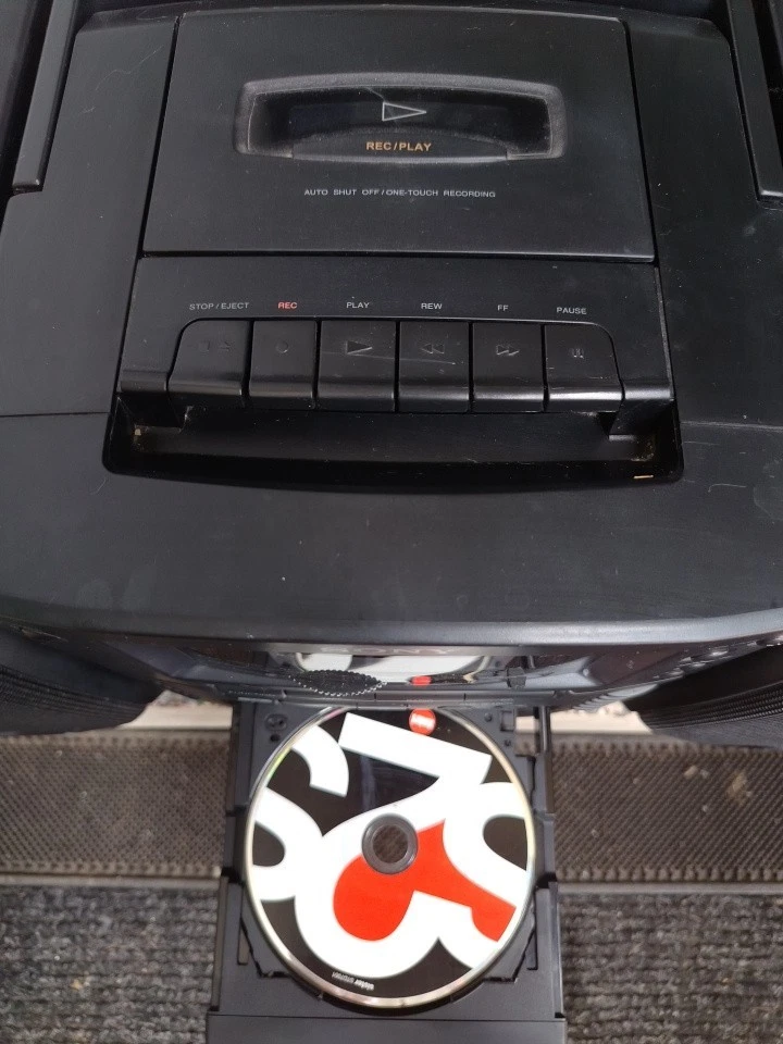 1990s Sony CFD-606 CD/Cassette 5 Disc Trey. Tape Player Works But Needs Work. - image 2 of 4