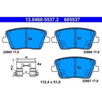 ATE 13.0460-5537.2 Bremsbelagsatz FüR Hyundai I30 I30 Fastback PDE PD Pden