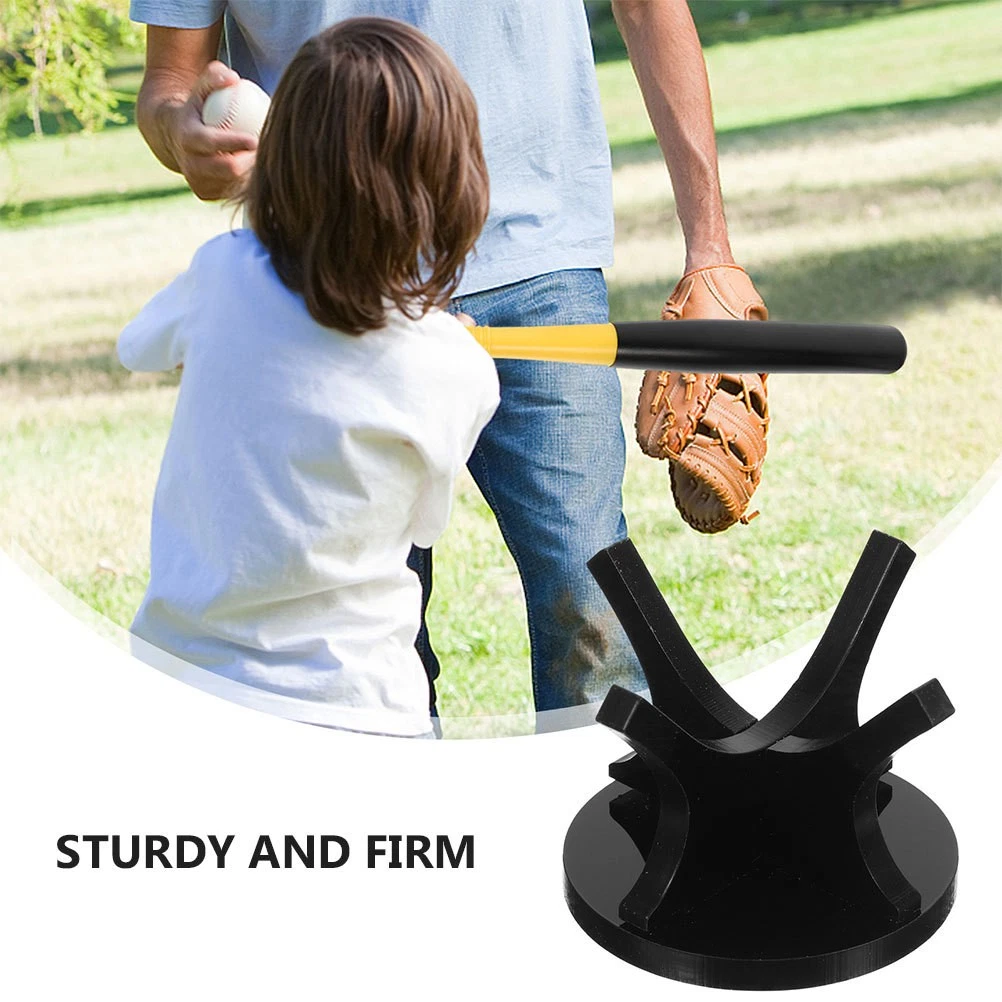 Black Acrylic Baseball Holder Stand 4Pcs Reusable Small Balls Display Rack - thumbnail 2