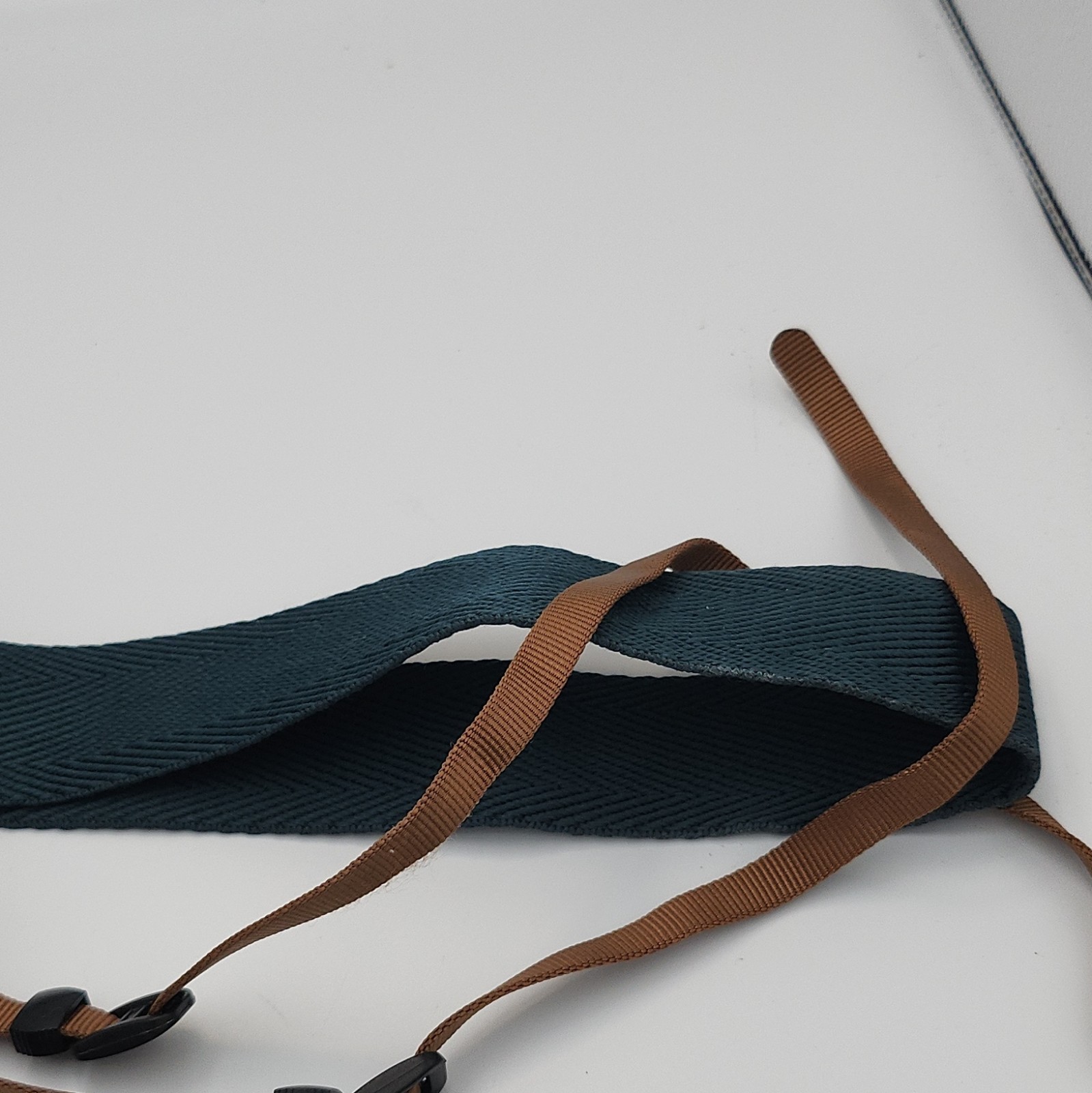 Adjustable Universal Camera Neck/Shoulder Strap Blue/Brown Nylon image 4