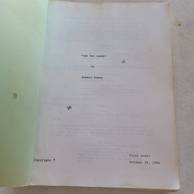The Two Jakes Original 1984 First Draft Script Robert Towne Chinatown Sequel