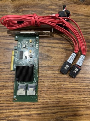 Sun FRU SAS9211-8i 6-Gbps SATA Raid Controller Card W/2 Molex Sata Cables-tested