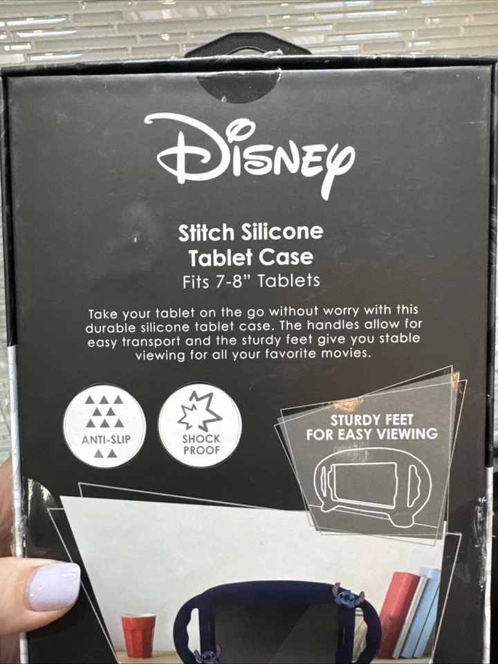 NUEVA Funda Silicona para Tableta Disney Stitch - Antideslizante Antigolpes Resistente Soporte Pies Foto 4 de 4