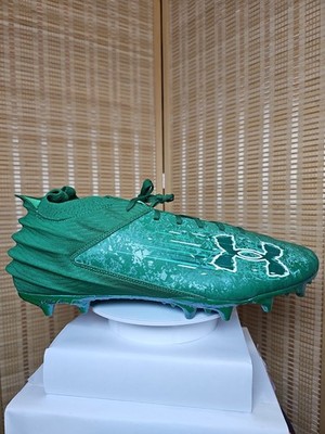 Under Armour Blur Smoke 2.0 MC Suede Green Football Cleats 3027978-300 Men's 16