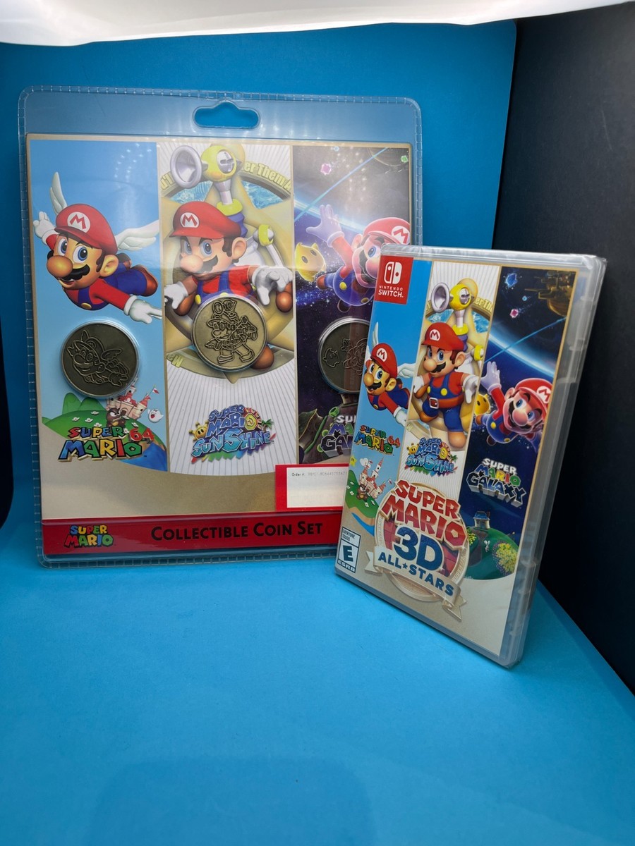 Super Mario 3D All Stars Collectible Coin Set AND GAME Nintendo Switch NEW