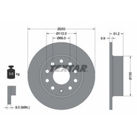 Textar 92120903 Bremsscheibe Hinterachse FüR Seat Skoda VW Vw (Svw) Skoda (Svw)