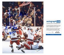 Mike Eruzione, Rob McClanahan & John Harrington USA Hockey SIGNED 8x10 Photo