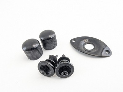 Jackson JS32 Black Hardware Knobs Strap Buttons Jack Plate